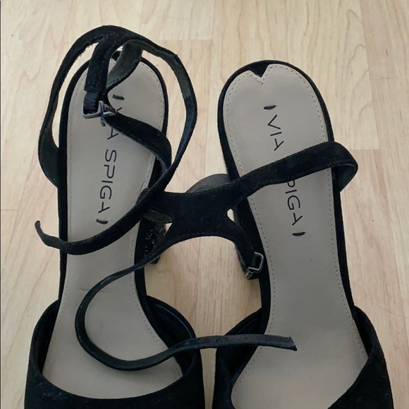 Vía Spigai Black platform heel Peep toe - Picture 5 of 6